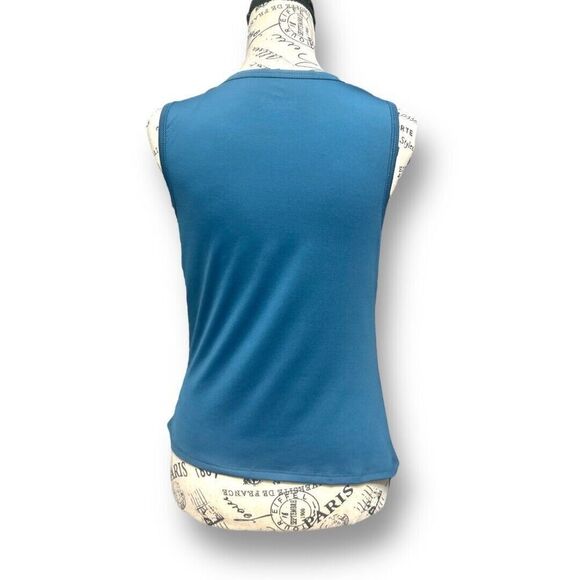 EleVen Venus Williams M Blue Tennis Tank NWT Fallen Petals Sleeveless Athletic - Picture 6 of 10